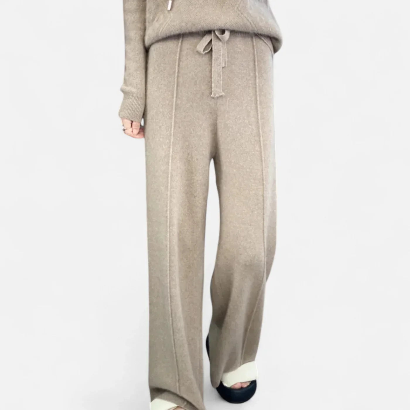 Women’s Wide-Leg Knit Wool Pants
