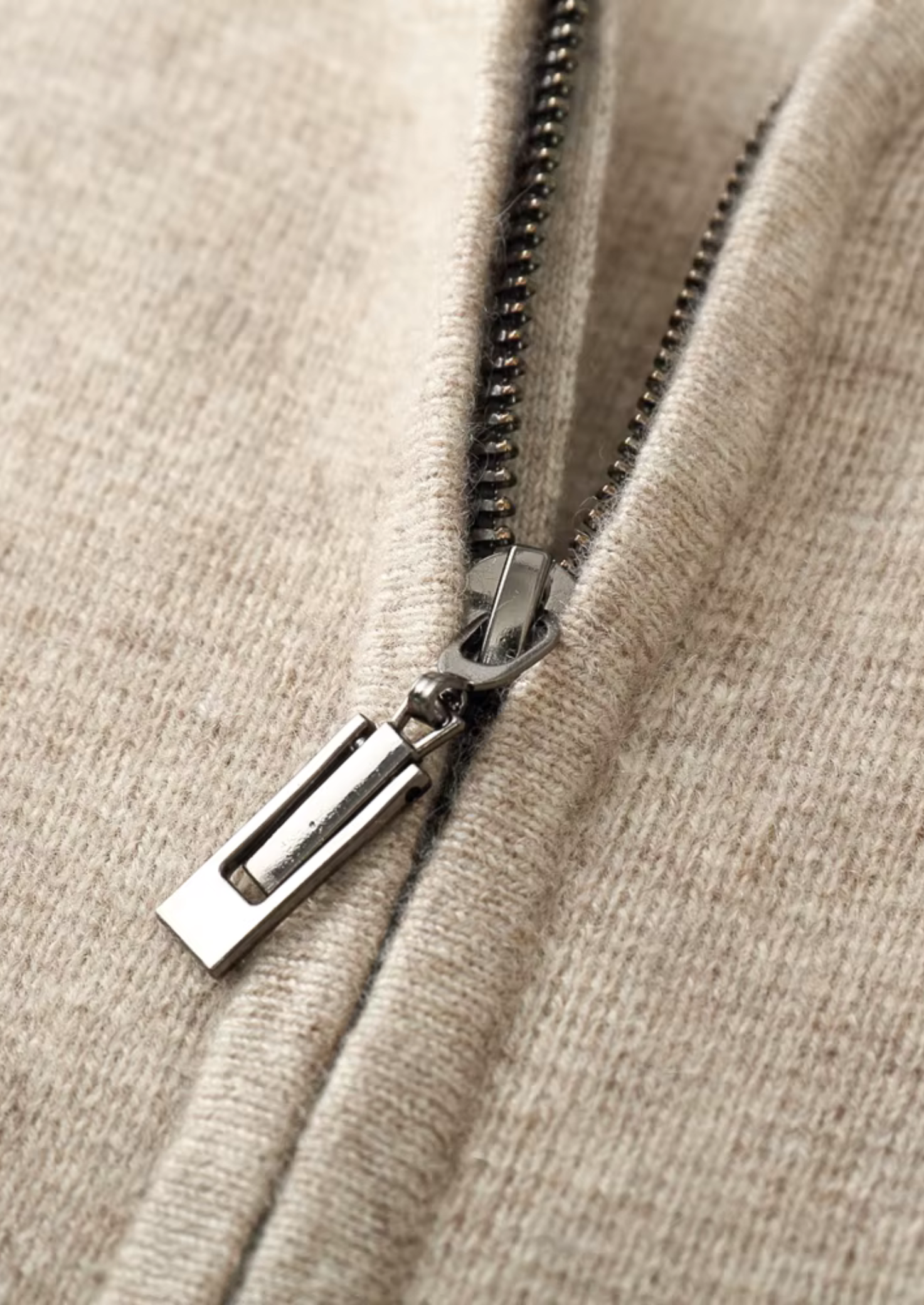 Merino Wool Zip Cardigan