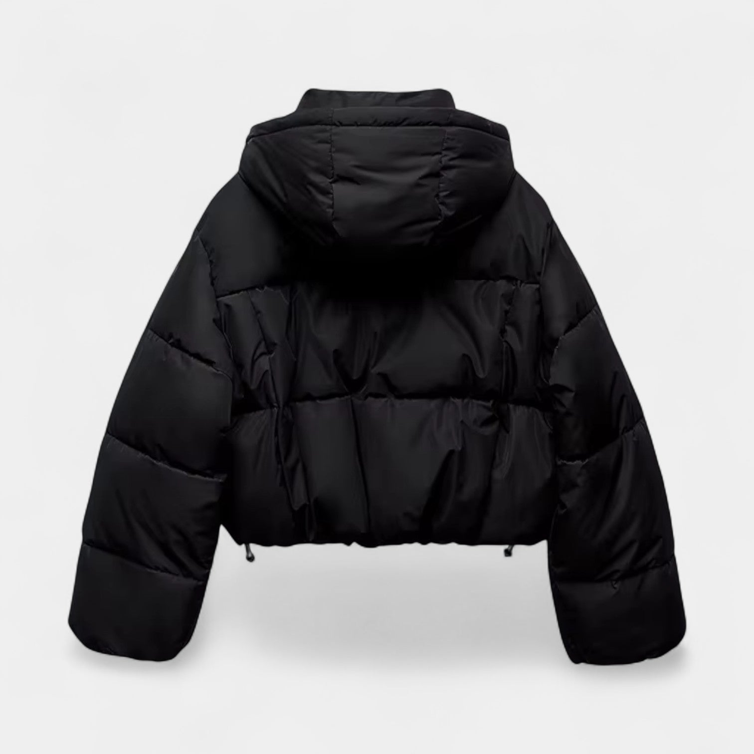 Short Puffer Jacket with Hood