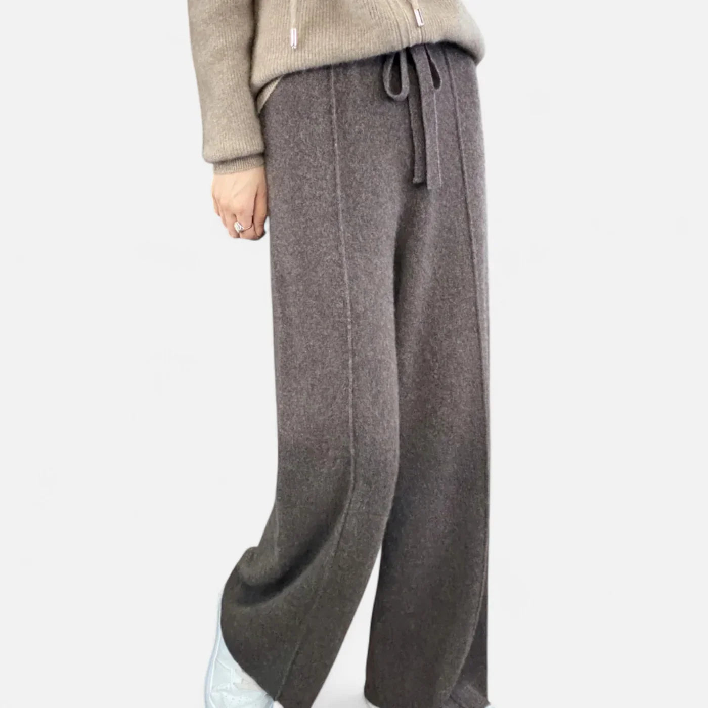 Women’s Wide-Leg Knit Wool Pants