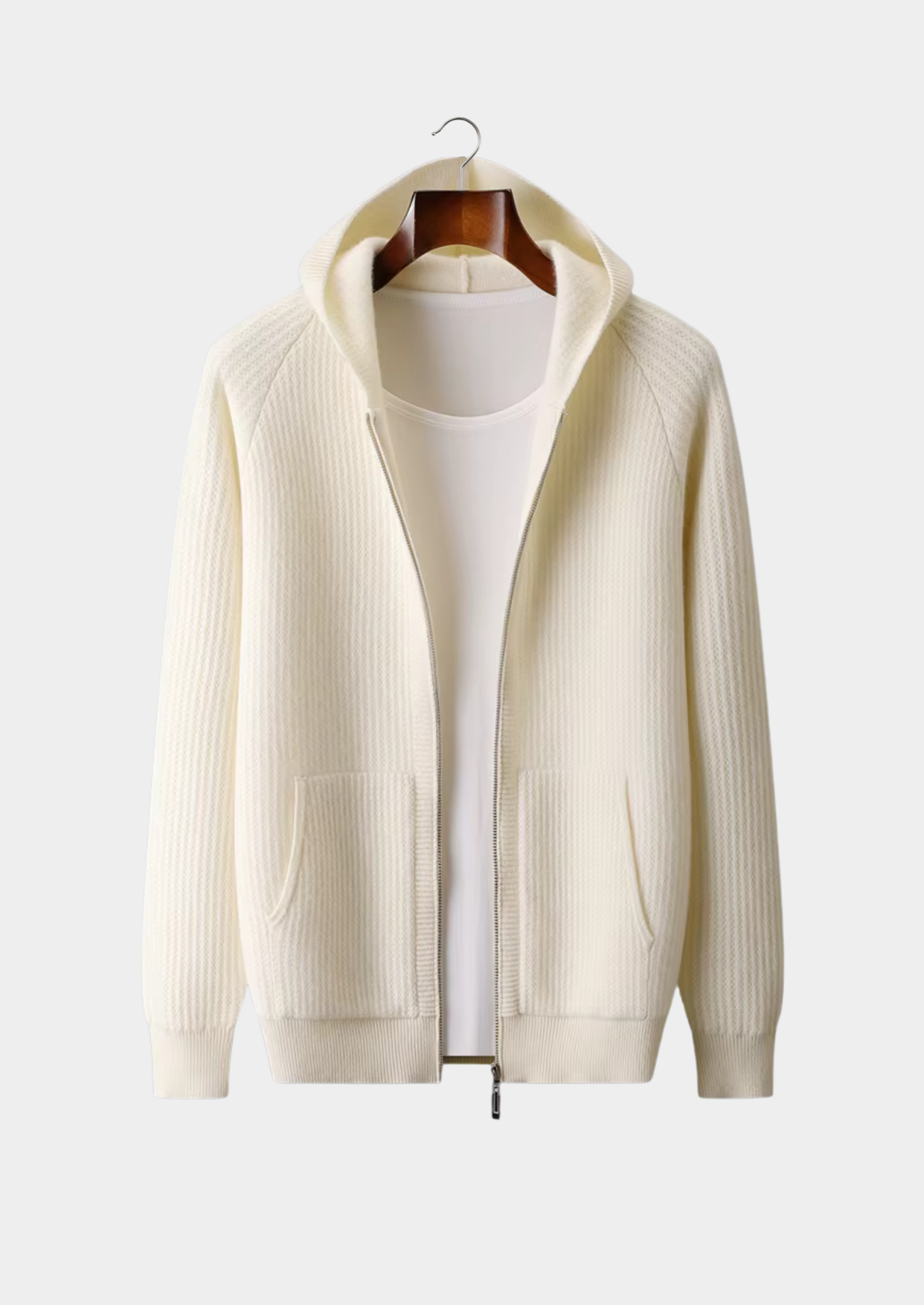 Merino wool zipped vest