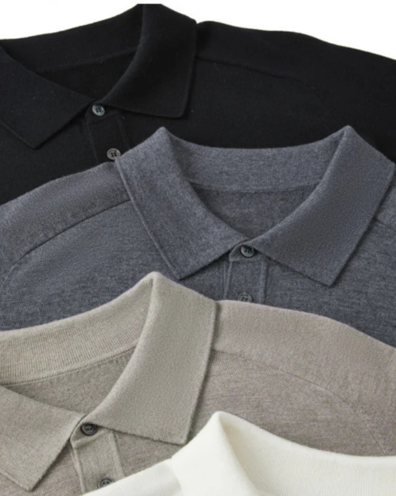 Long sleeve Polo Wool