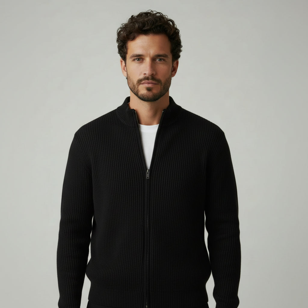 Tailored Fit Long Sleeve Jacket Black