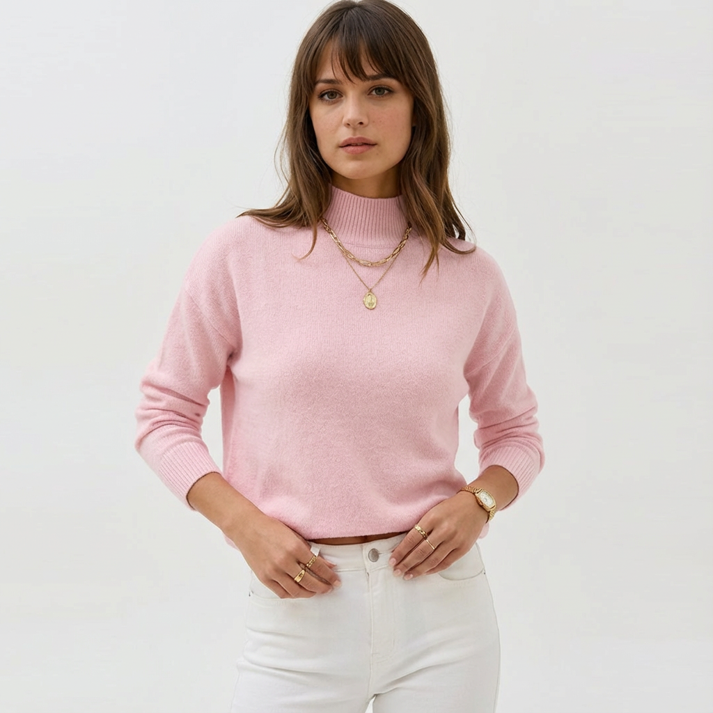 Loose Knitted Long Sleeve Pullover Sweater