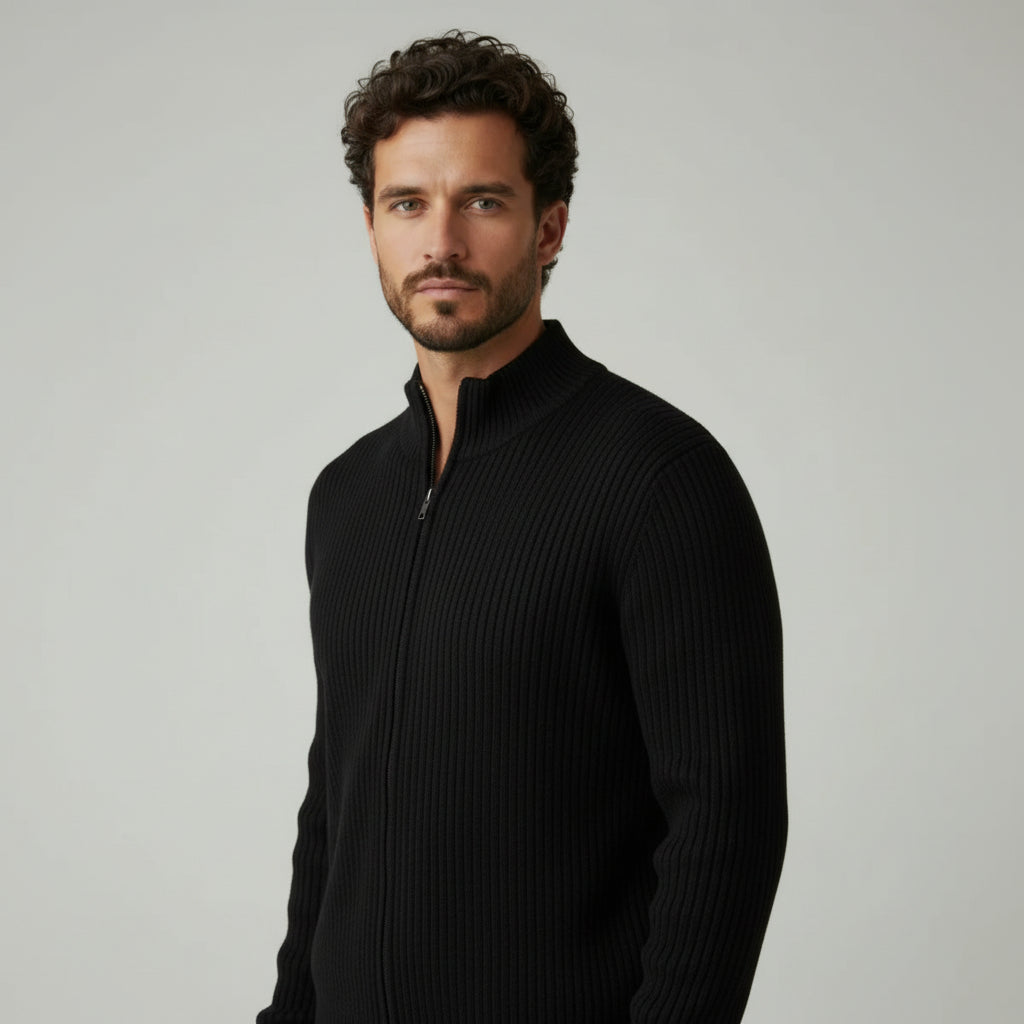 Tailored Fit Long Sleeve Jacket Black