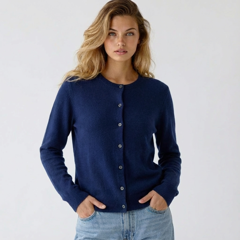 Cardigan Sweater O-neck