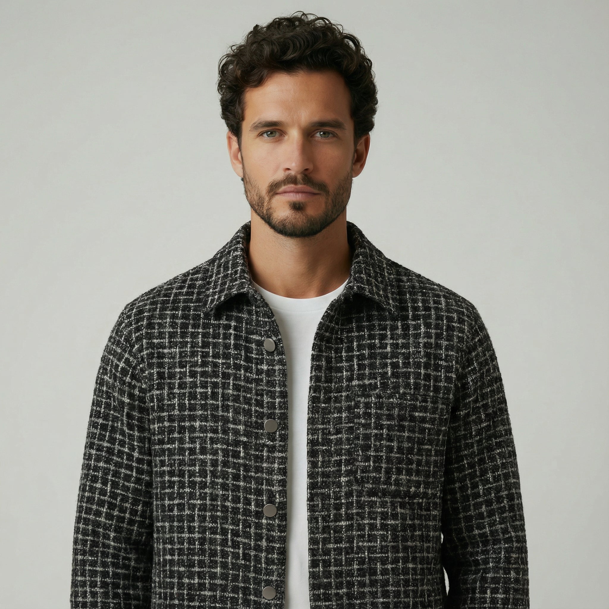 Houndstooth Tweed Shacket