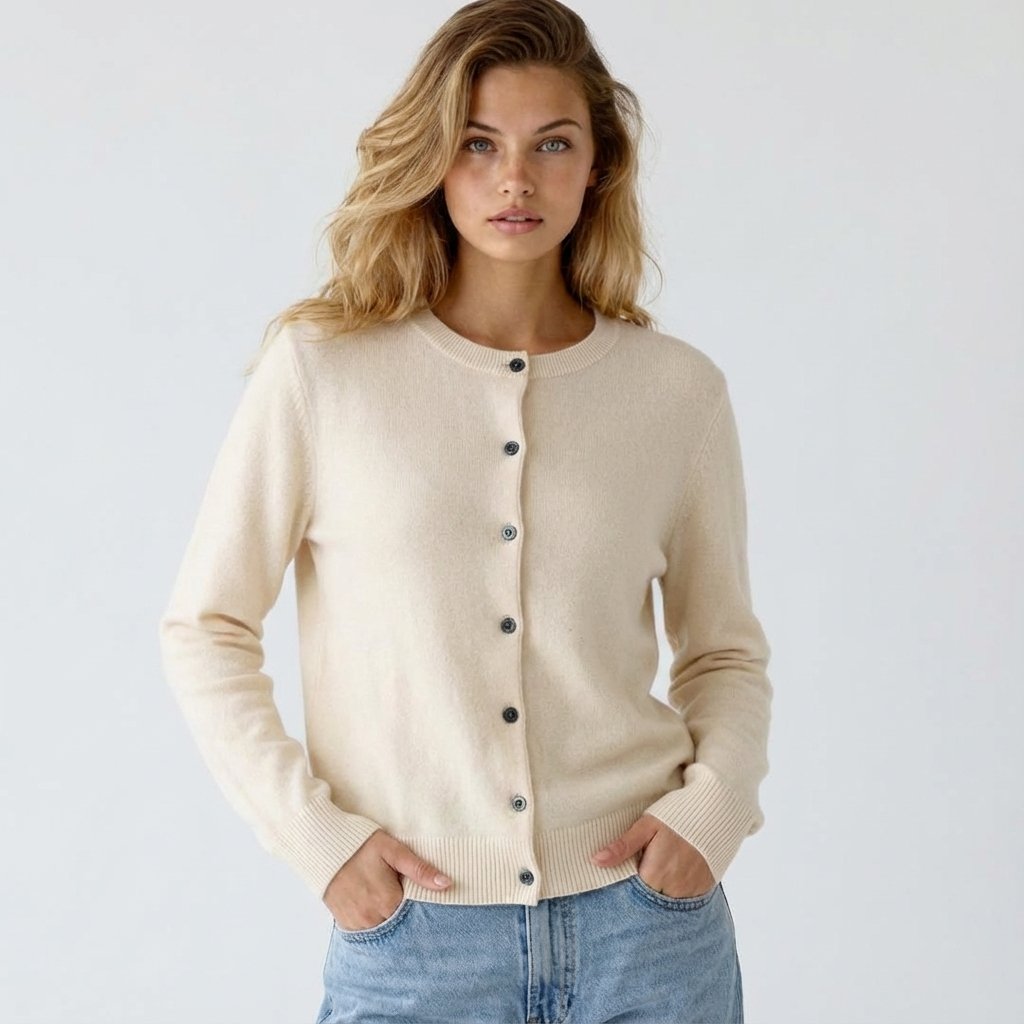 Cardigan Sweater O-neck