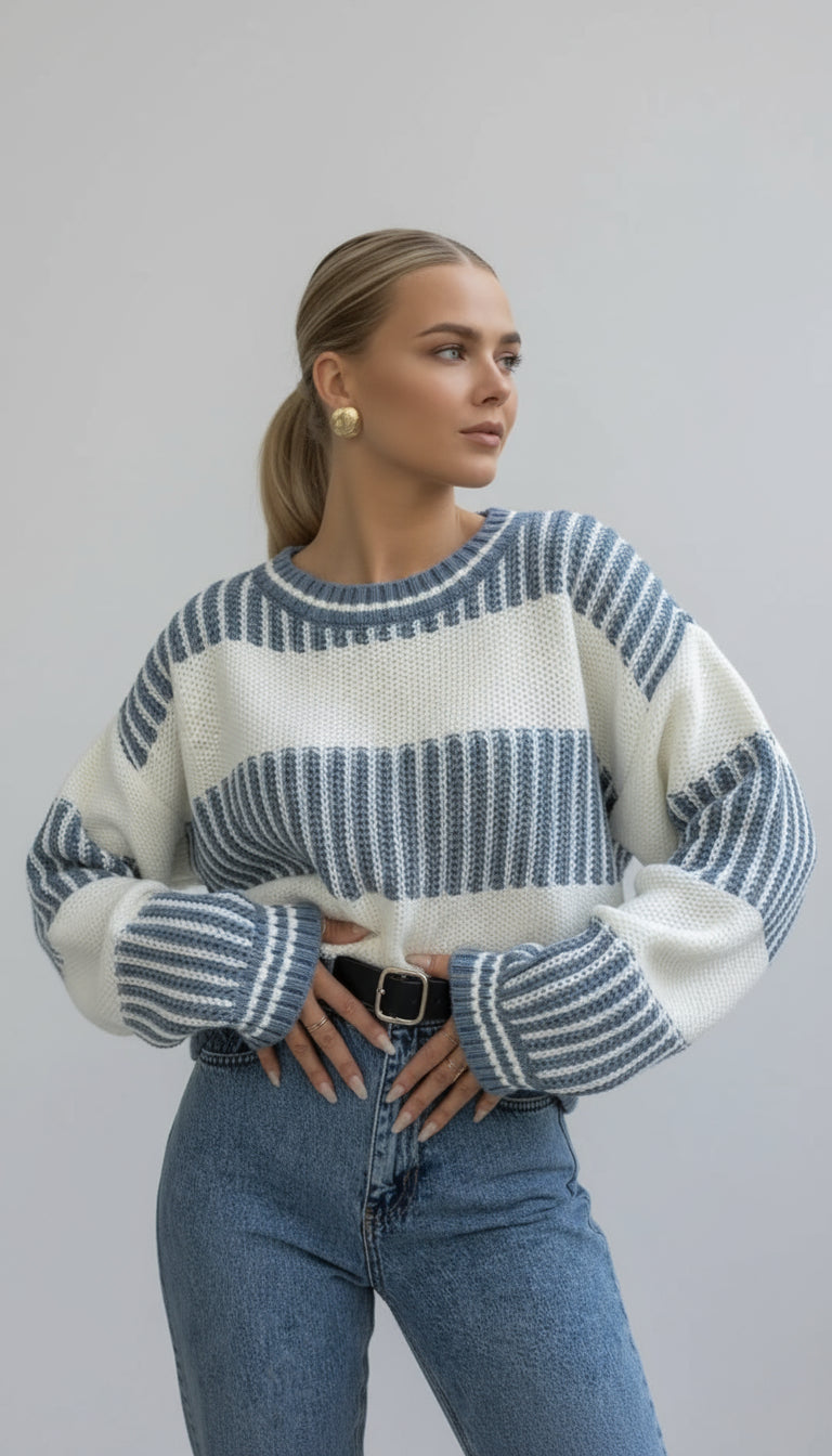 Oversized pattern sweater