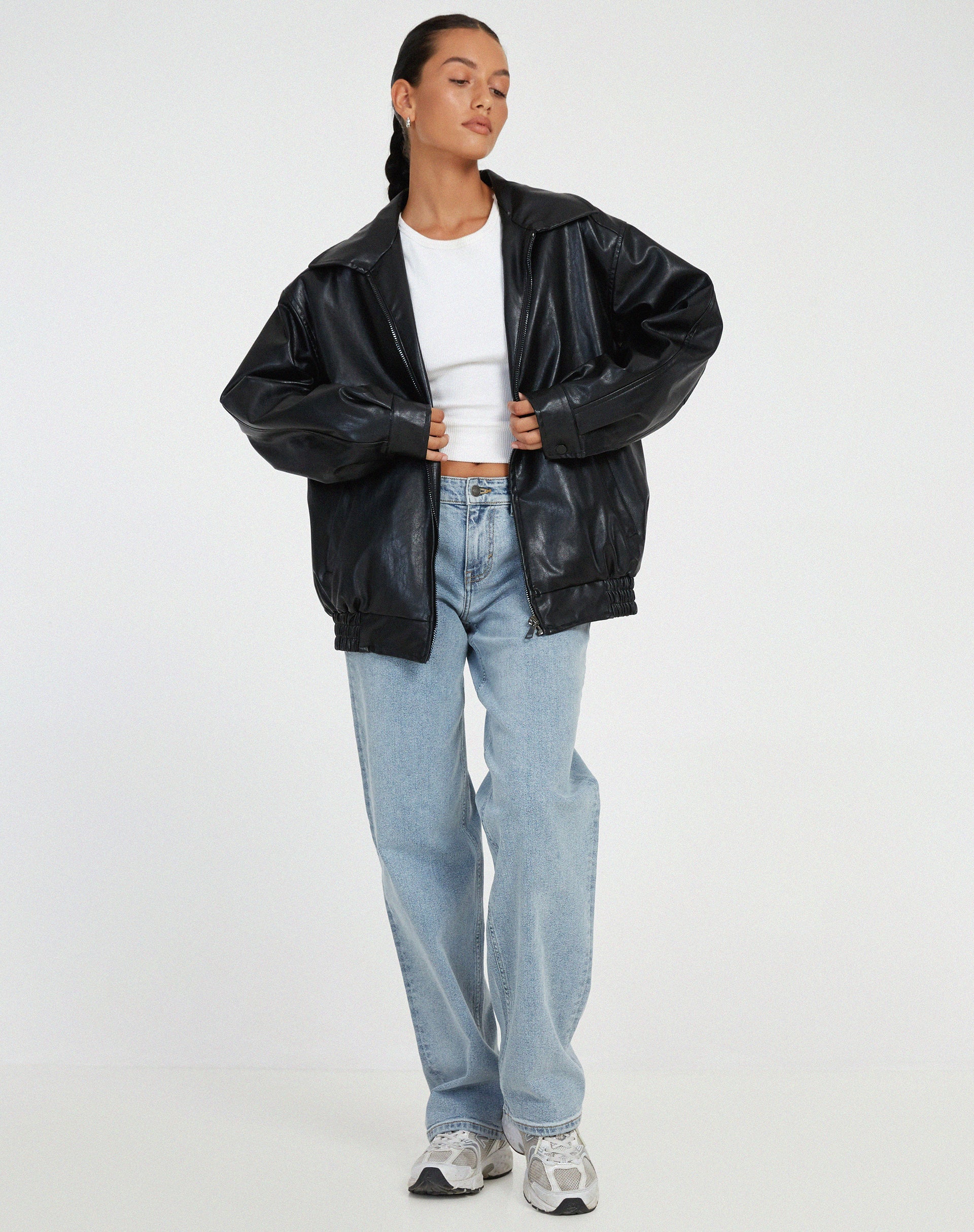 Blouson Similicuir Vintage Oversize Urbain