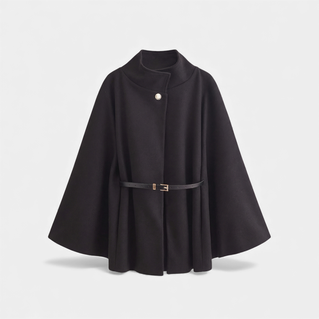 Belted Cape Coat for Women
