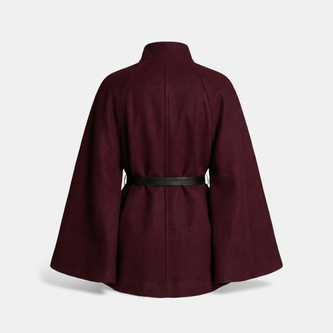 Belted Cape Coat for Women