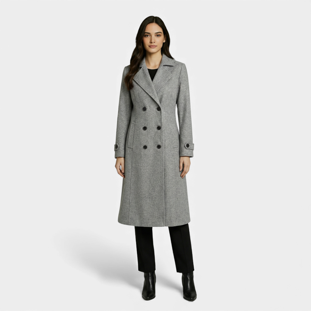 Elegant Outerwear Double-Breasted Trench For Women