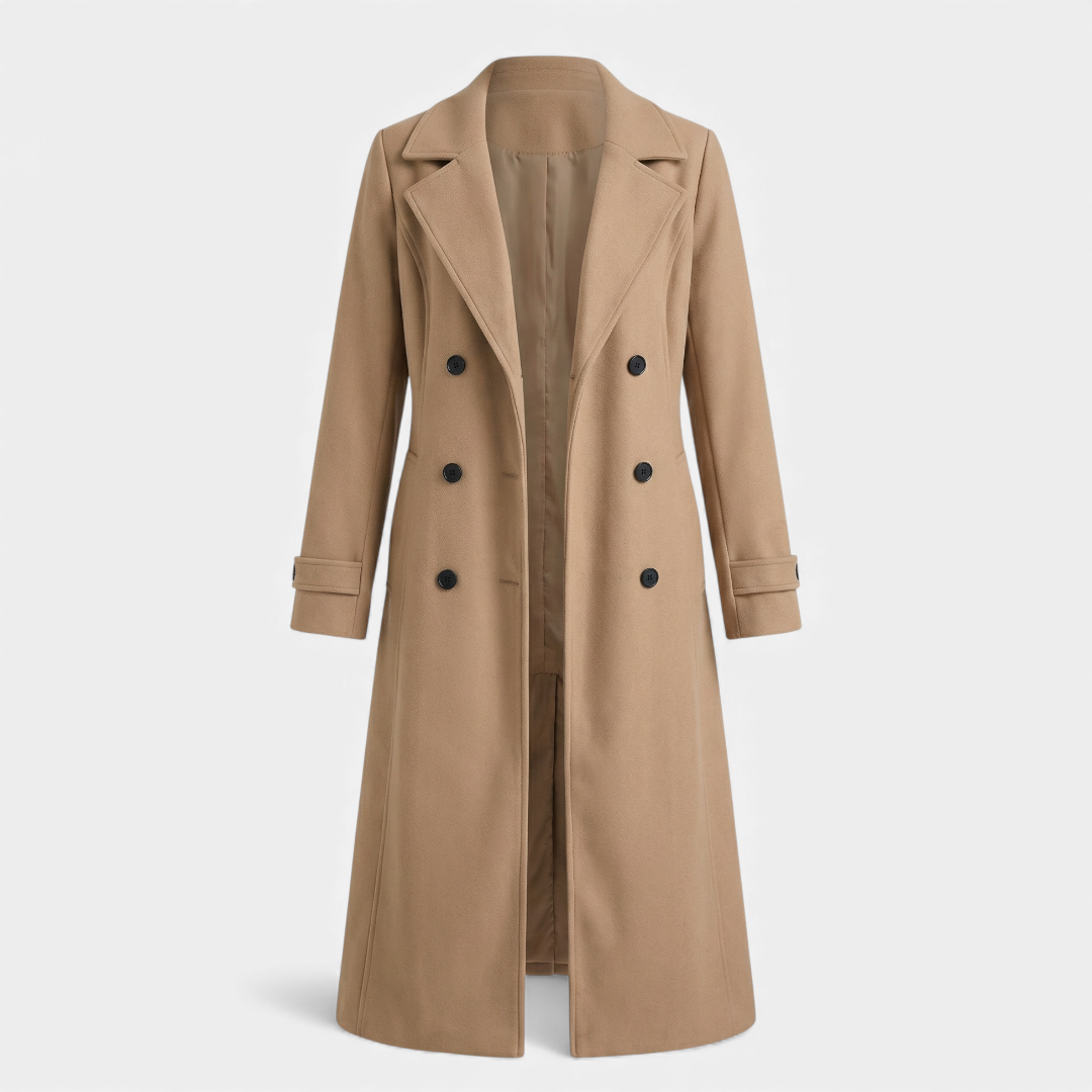 Elegant Outerwear Double-Breasted Trench For Women