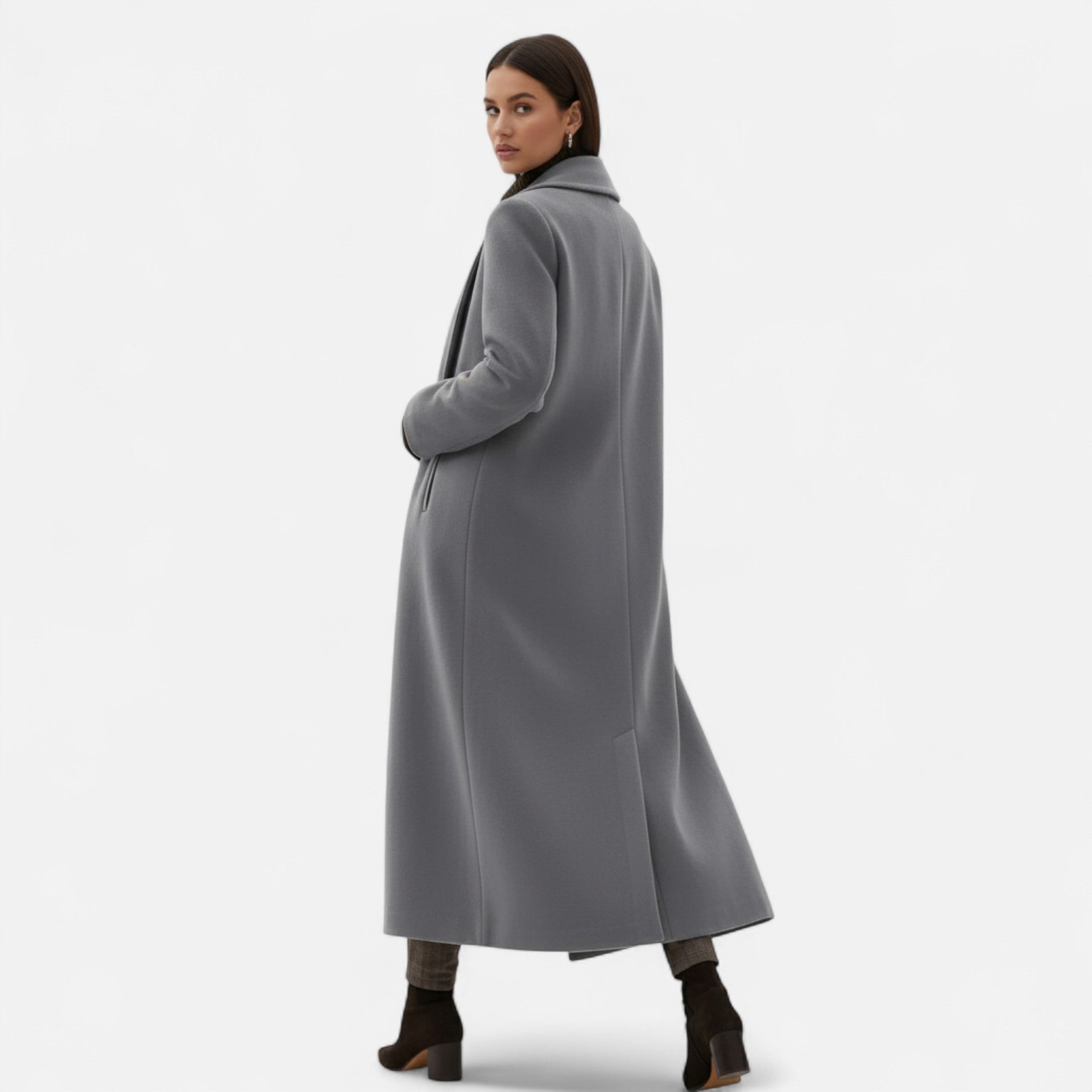 Long Plus-Size Trench Coat