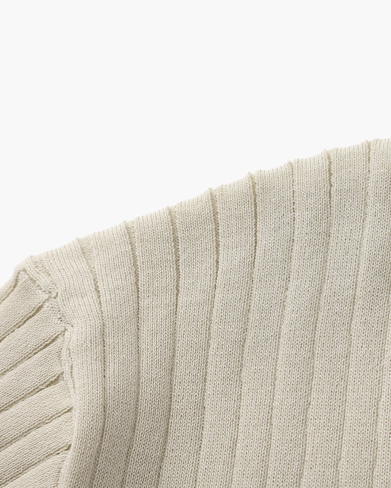 Ribbed short sleeve Polo