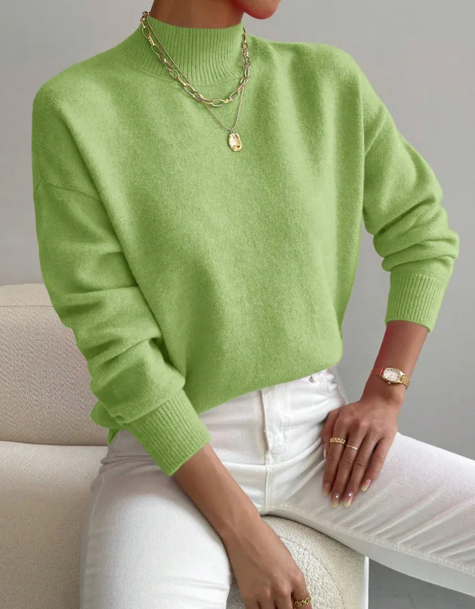 Loose Knitted Long Sleeve Pullover Sweater