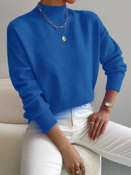 Loose Knitted Long Sleeve Pullover Sweater