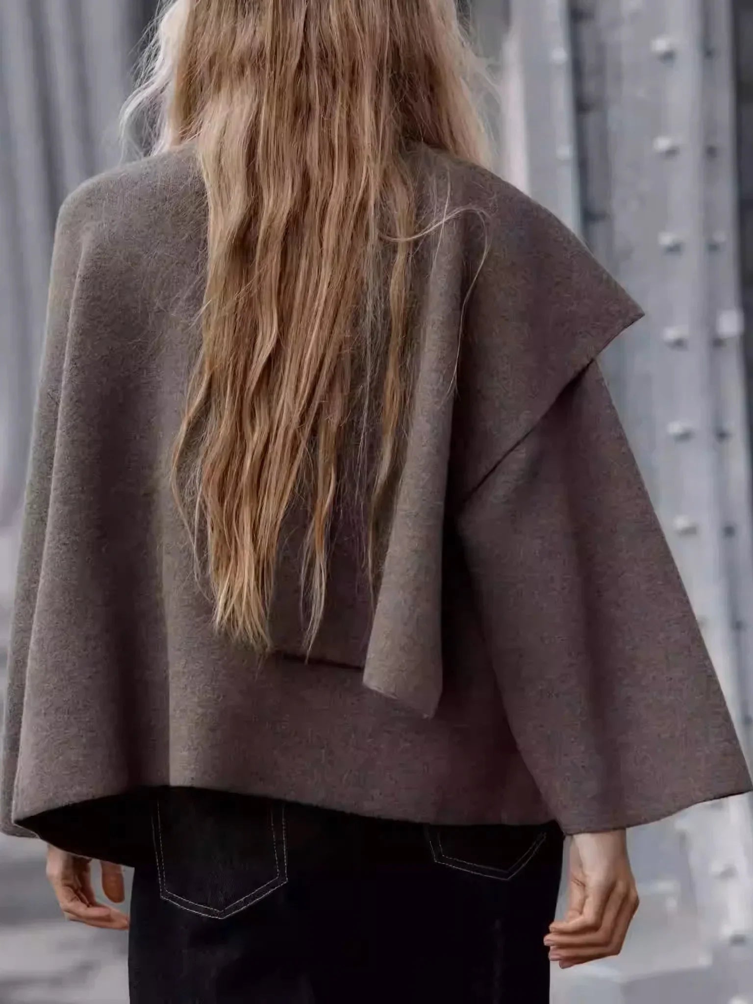 Asymmetric Knitted ort Coat