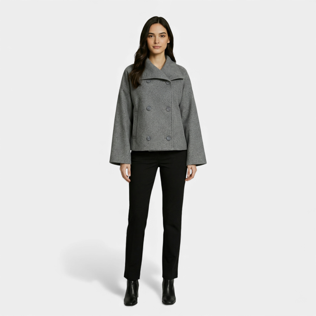 pea coat – double breasted front