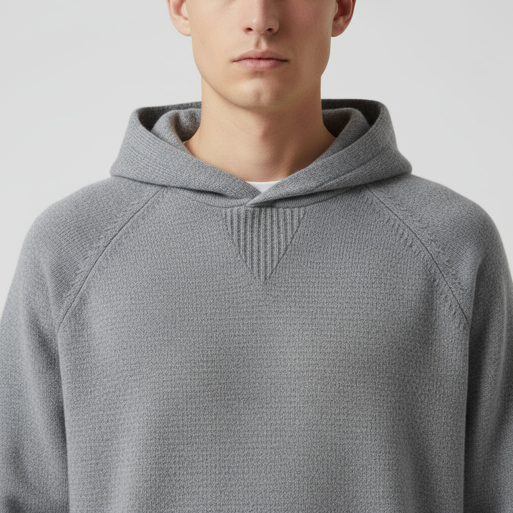 Men’s Wool-Blend Knitted Hoodie