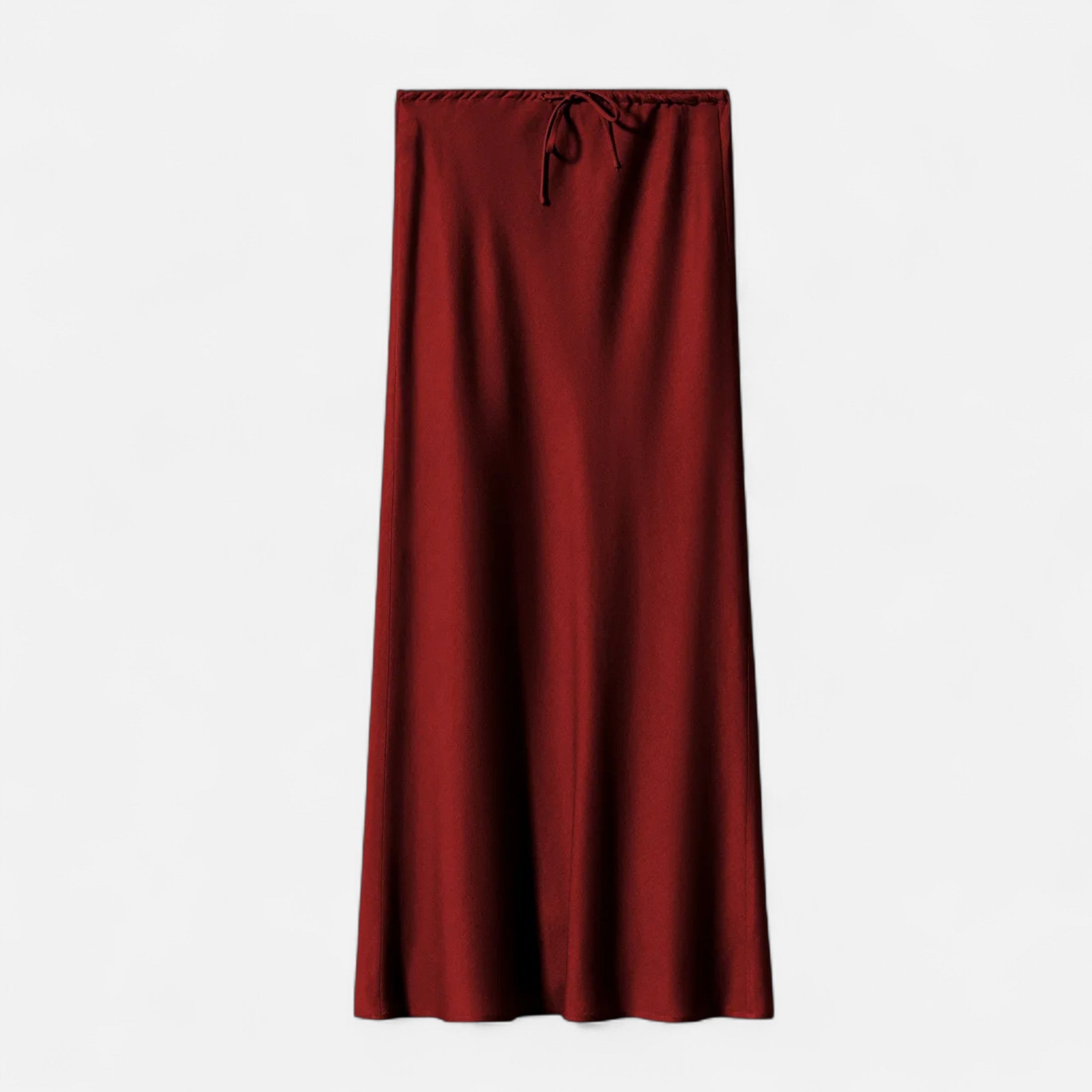 Women's Elegant High-Waist Satin Skirt