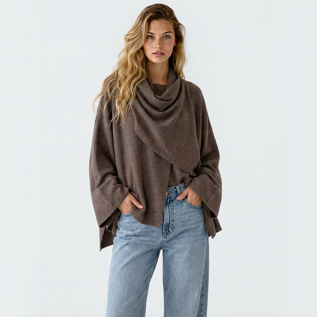 Asymmetric Knitted ort Coat