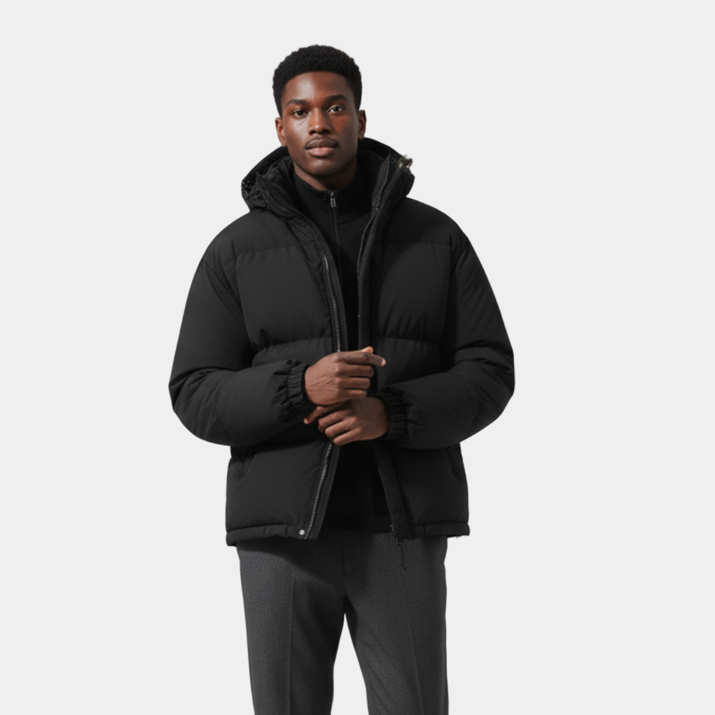Men’s Down Puffer Winter Jacket – Waterproof Windproof