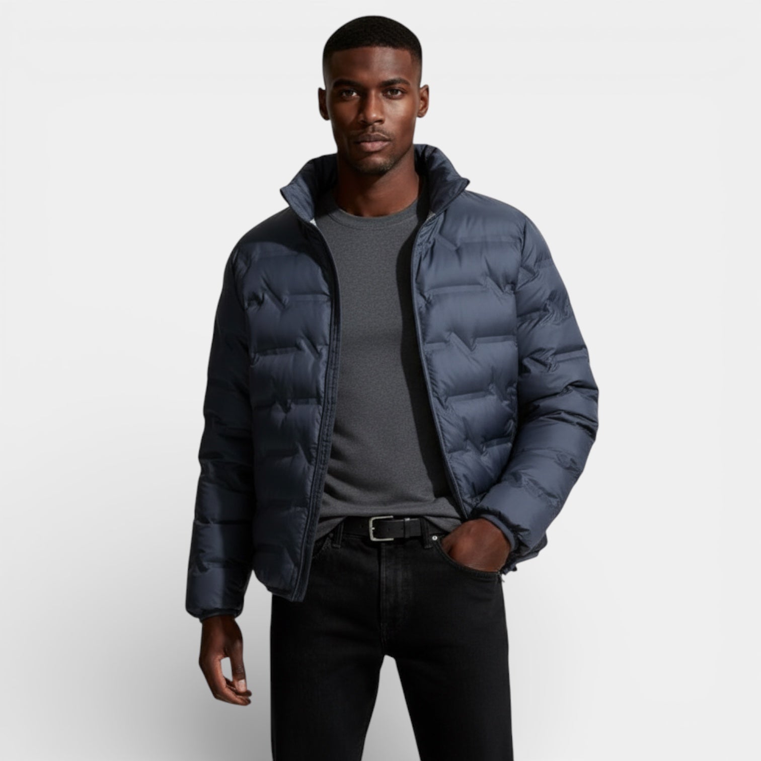Men’s Lightweight Quilted Puffer Jacket – Insulated