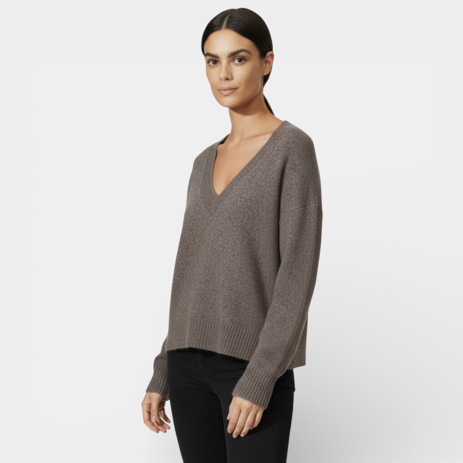 Women’s Relaxed V-Neck Knit Sweater
