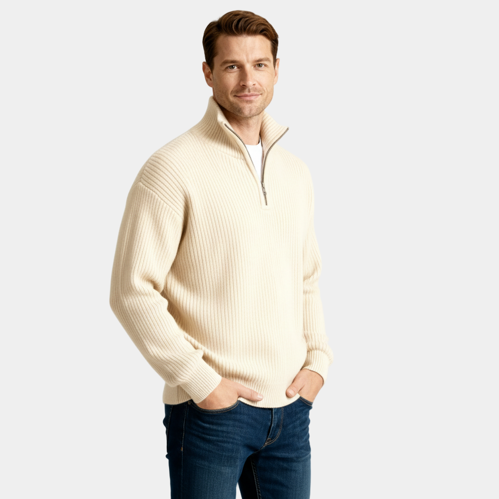 Men's Knitted Half-Zip Sweater