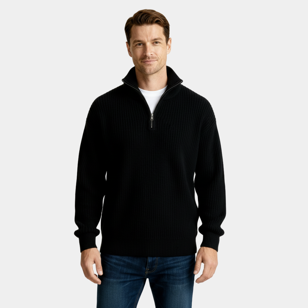 Men's Knitted Half-Zip Sweater