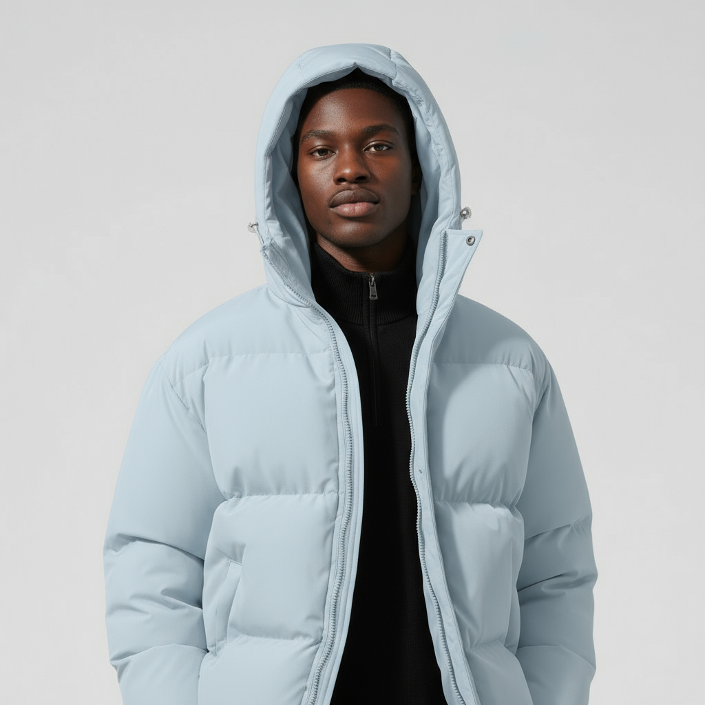 Men’s Down Puffer Winter Jacket – Waterproof Windproof