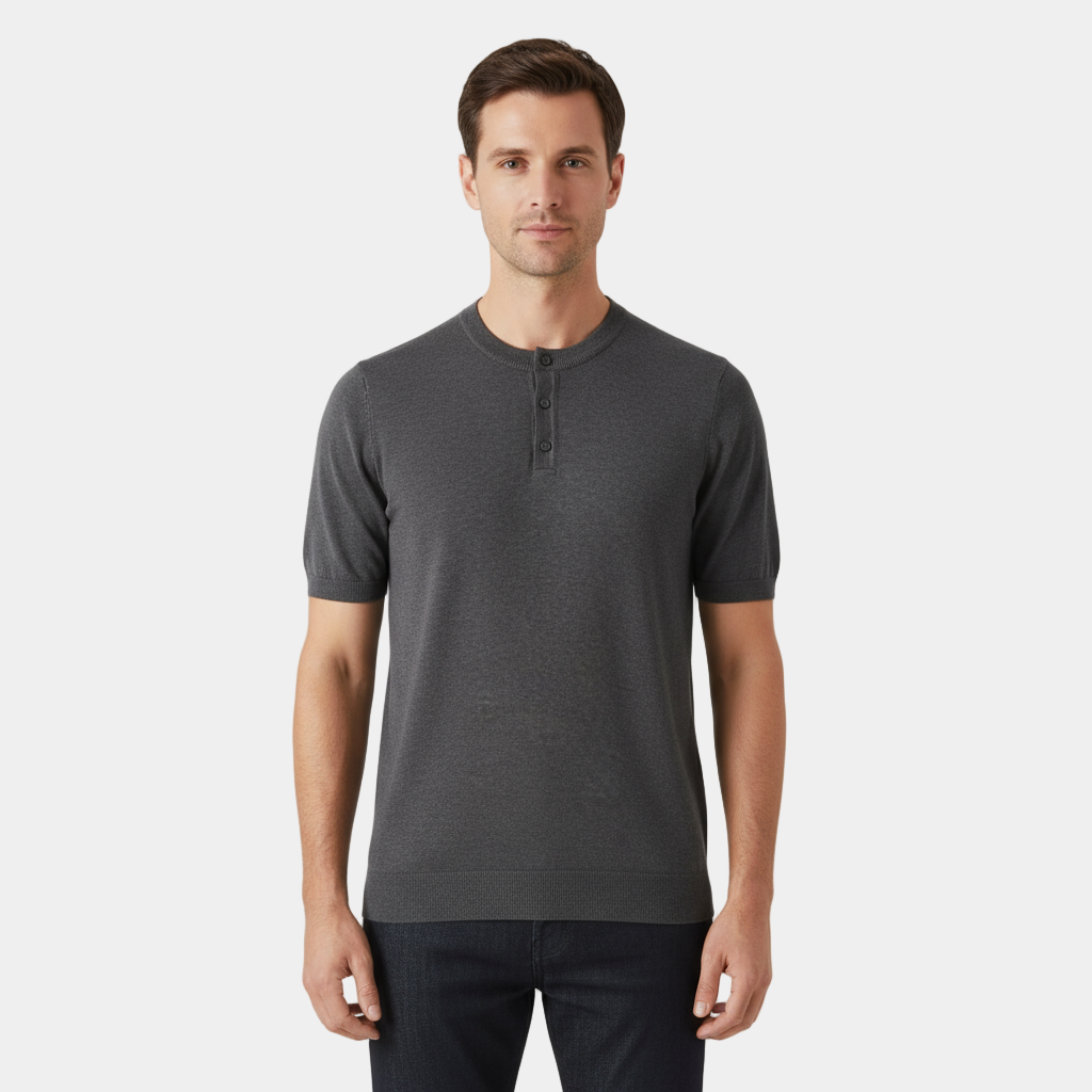 Cotton Henley T-Shirt