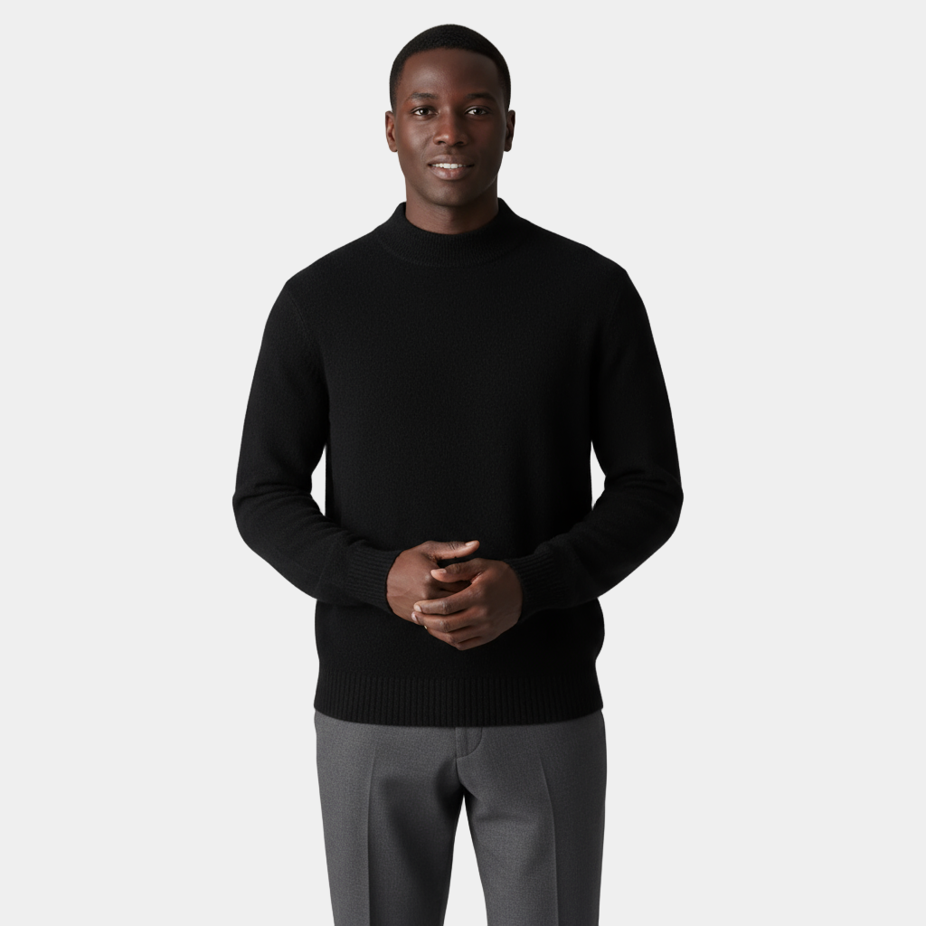 Merino Half-High Mock Neck Knit