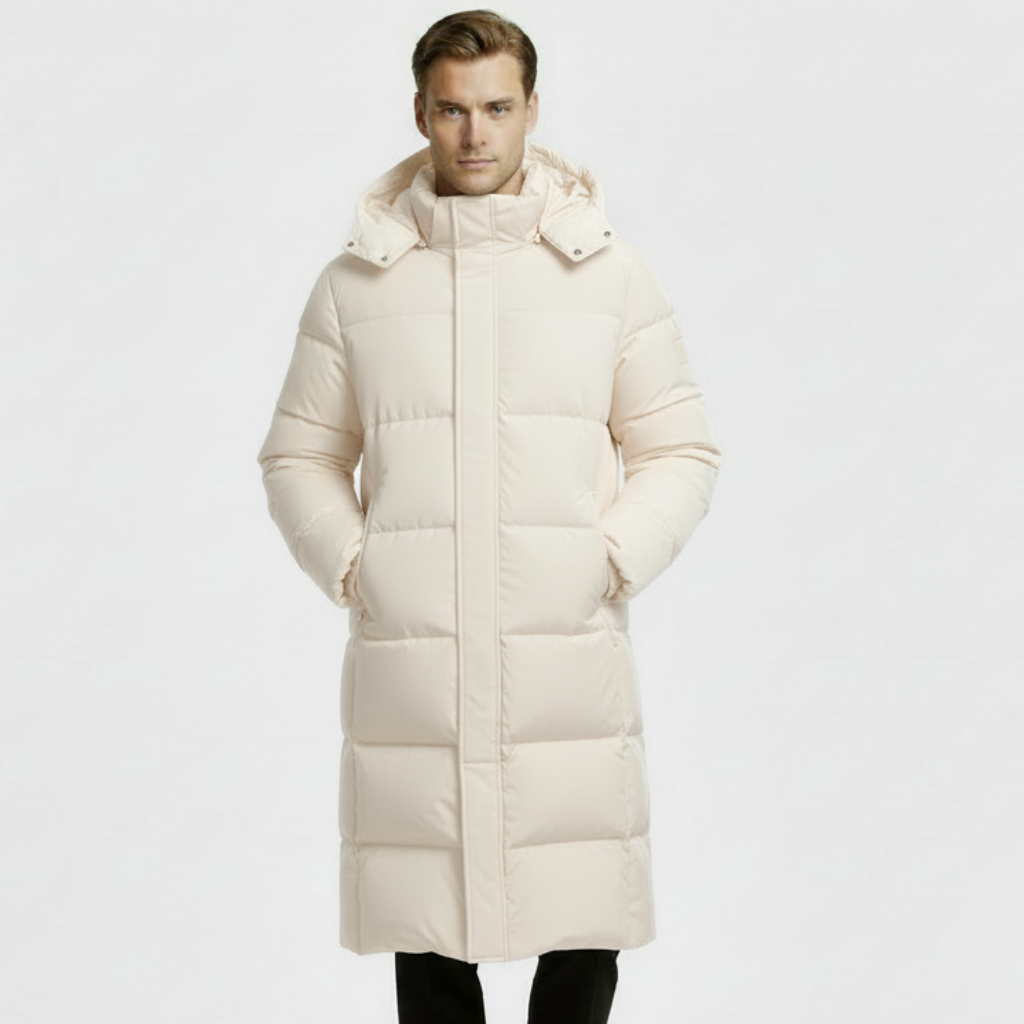 Men's Long Puffer Coat - Winter Jacket Parka