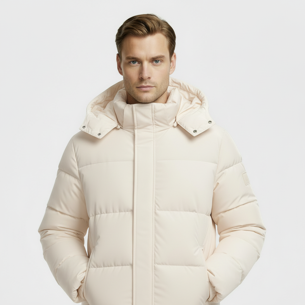 Men's Long Puffer Coat - Winter Jacket Parka