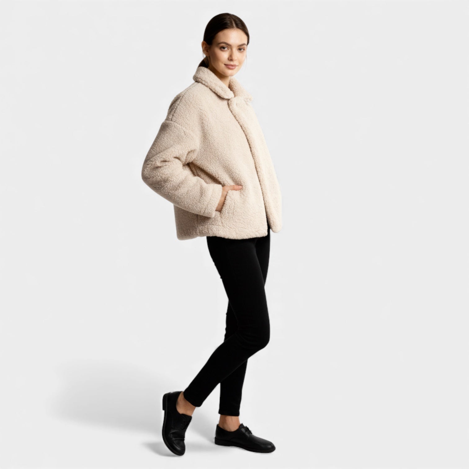 Women's Soft Plush Faux Fur Sherpa Jacket