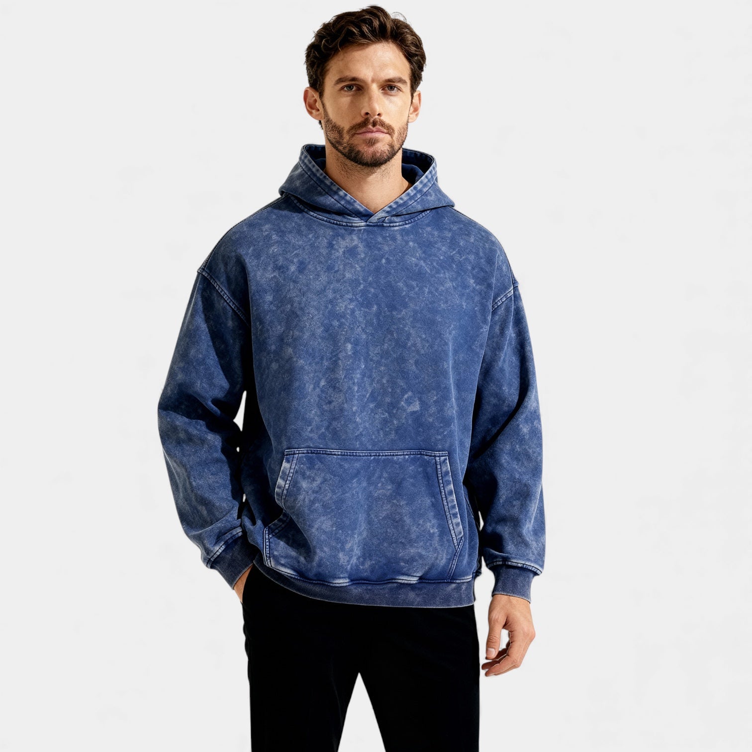 Men's Washed Hoodie – Vintage Finish, Relaxed Fit