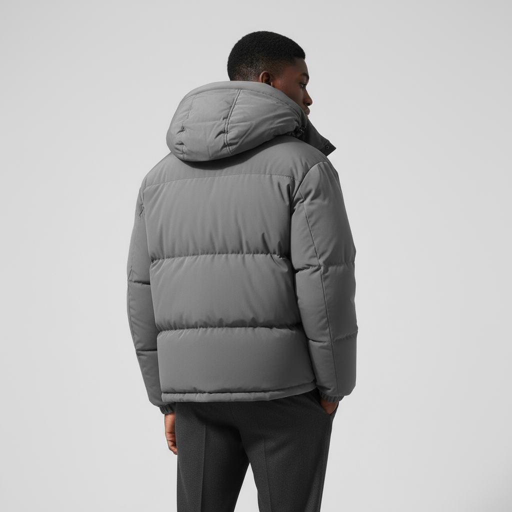 Men’s Down Puffer Winter Jacket – Waterproof Windproof