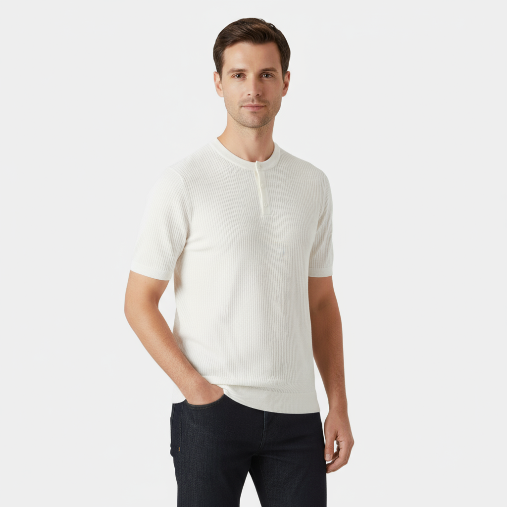 Cotton Henley T-Shirt