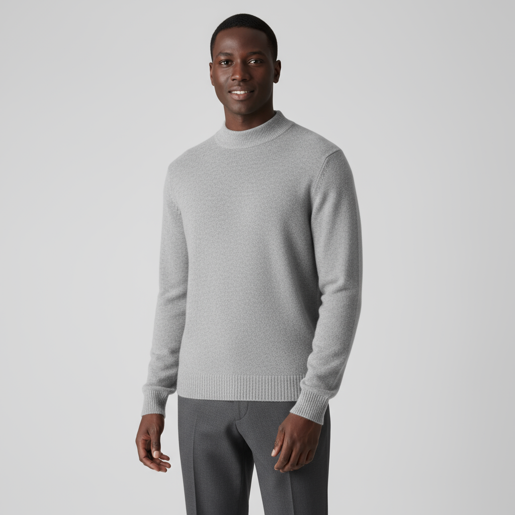 Merino Half-High Mock Neck Knit