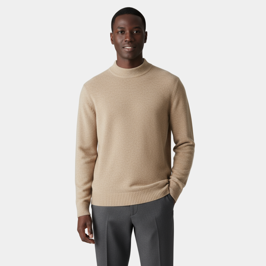 Merino Half-High Mock Neck Knit