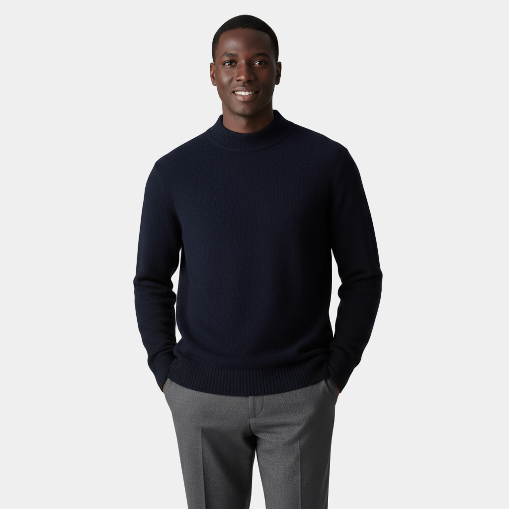 Merino Half-High Mock Neck Knit