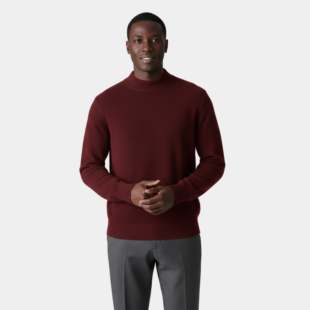 Merino Half-High Mock Neck Knit