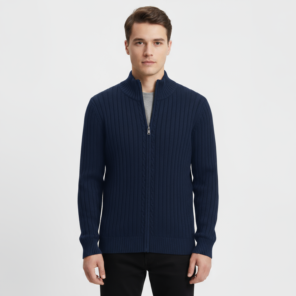 Men’s Ribbed Zip Cardigan