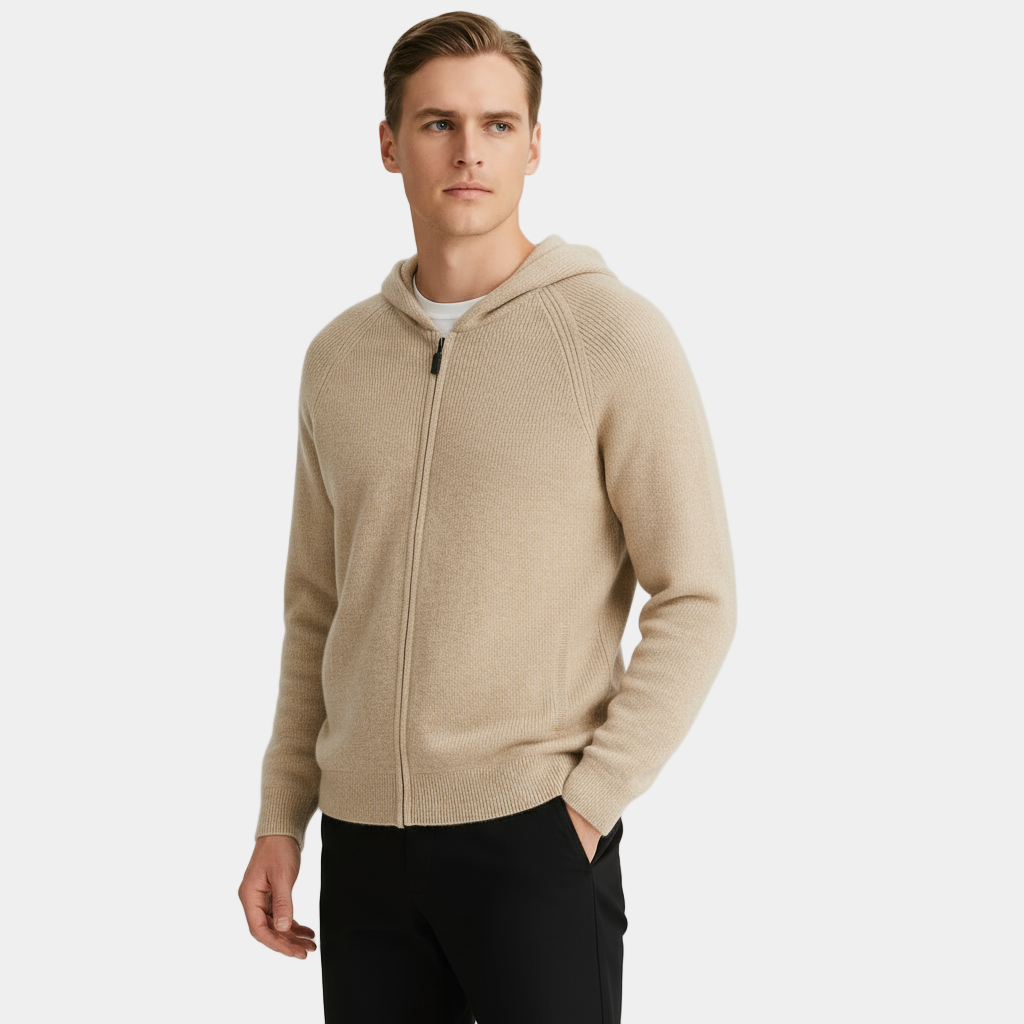 Men's Classic Cashmere Zip Cardigan