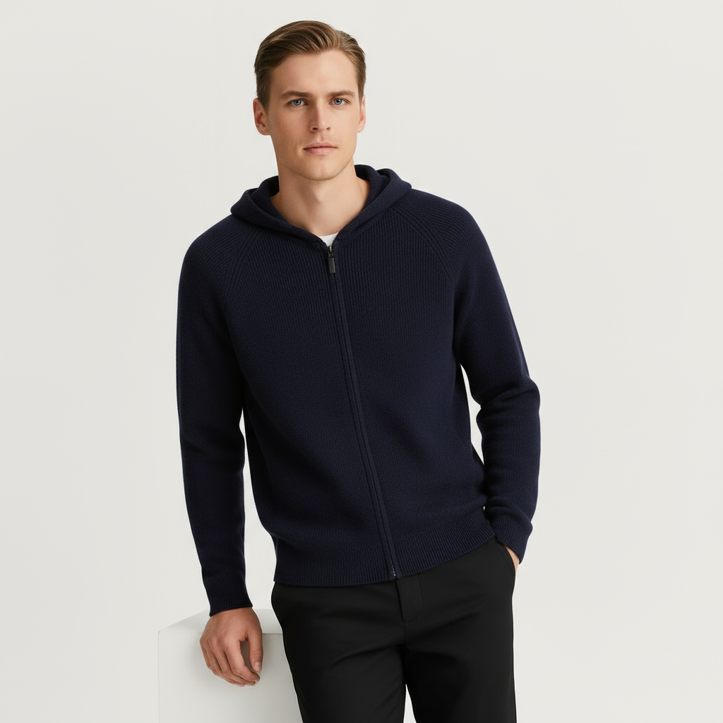 Men's Classic Cashmere Zip Cardigan