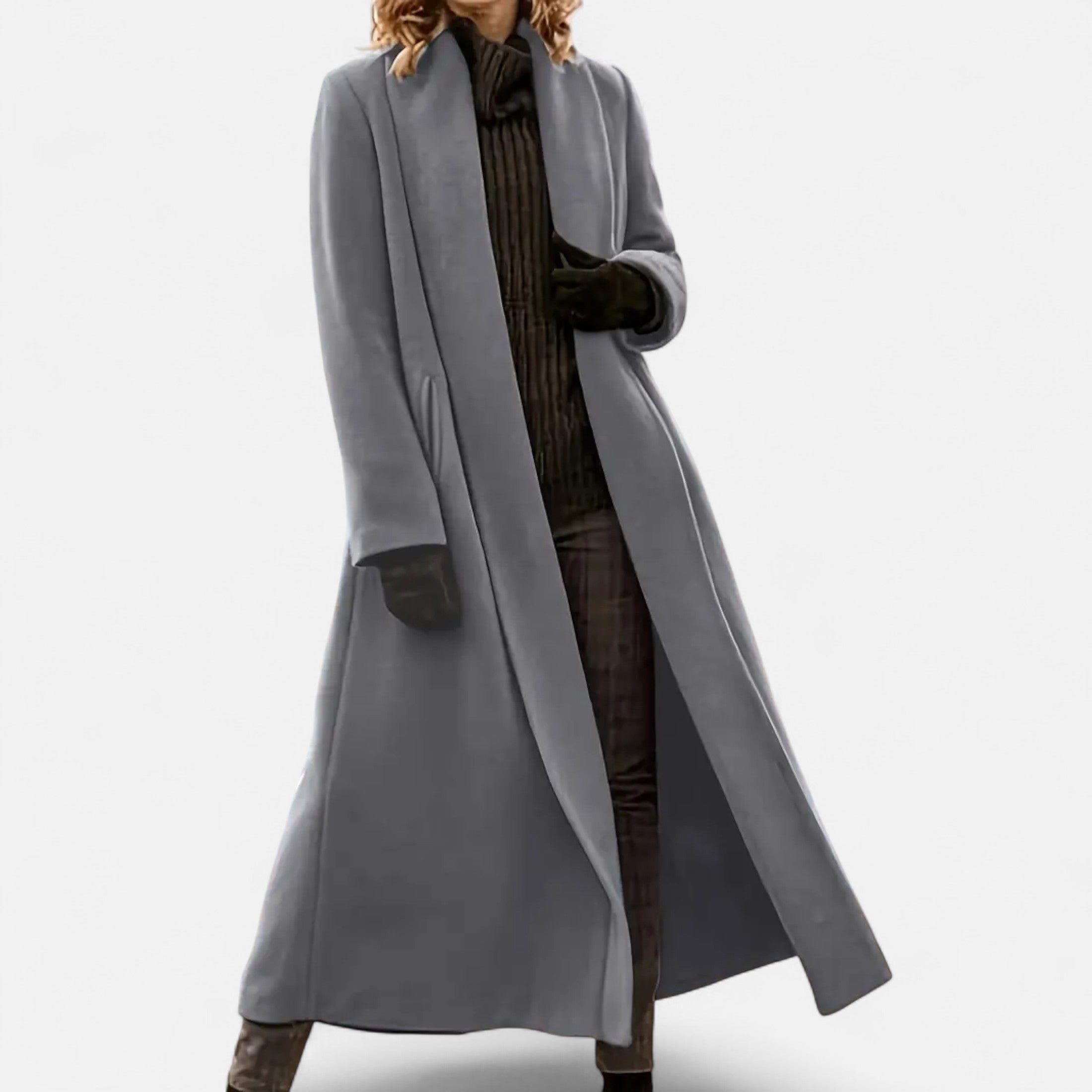 Long Plus-Size Trench Coat