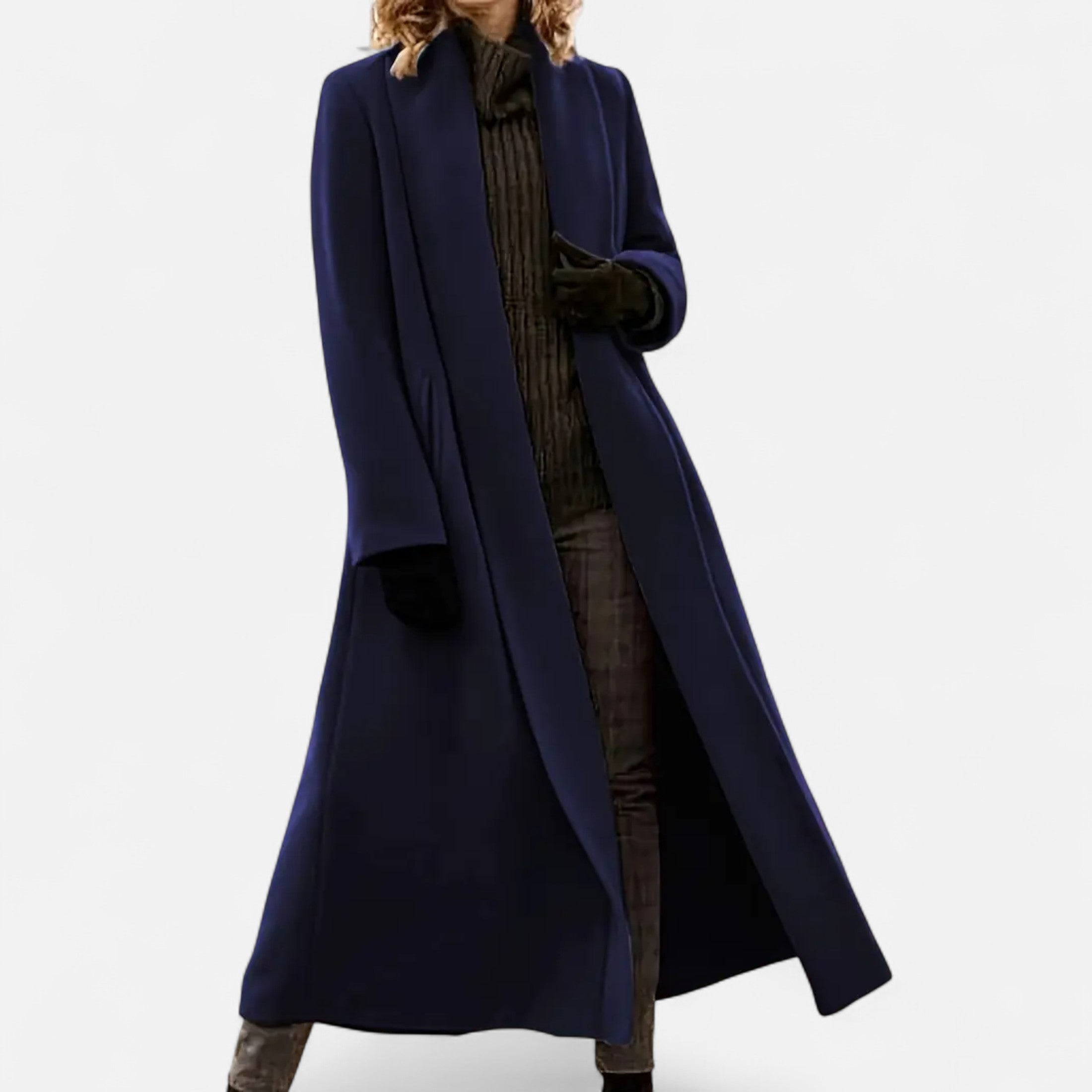 Long Plus-Size Trench Coat